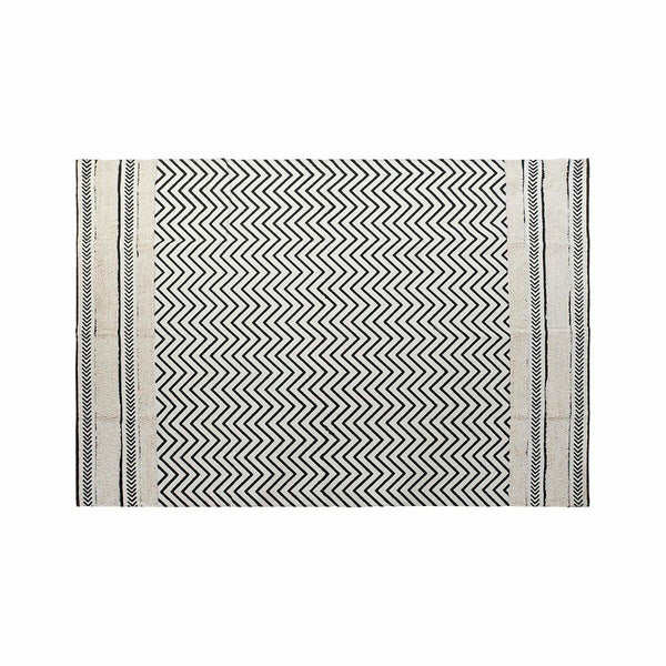 Tapis DKD Home Decor Noir Zigzag Blanc (120 x 180 x 0,7 cm)