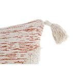 Cushion DKD Home Decor Beige Orange 45 x 10 x 45 cm Fringe