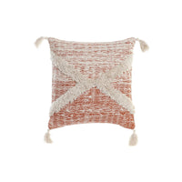 Cuscino DKD Home Decor Beige Arancio 45 x 10 x 45 cm Frange