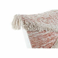 Cushion DKD Home Decor 60 x 10 x 30 cm Beige Orange Fringe