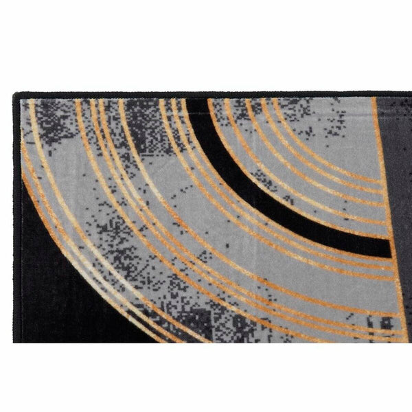 Tapis DKD Home Decor Noir Doré Moderne Géométrique (120 x 180 x 0,4 cm)