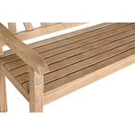 Bench DKD Home Decor Relax 120 x 44 x 87 cm Natural Mindi wood Aluminium