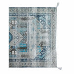 Tappeto DKD Home Decor Finitura invecchiata Azzurro Cotone Arabo (120 x 180 x 1 cm)