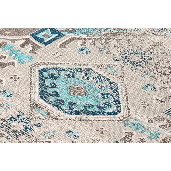 Carpet DKD Home Decor Aged finish Blue Cotton Arab (120 x 180 x 1 cm)