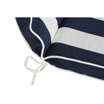 Cushion DKD Home Decor 42 x 4 x 115 cm Stripes White Navy Blue