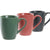 Ensemble de 4 mugs DKD Home Decor Naturel Rose Blanc Vert Gris foncé Grès 160 ml