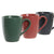 Ensemble de 4 mugs DKD Home Decor Rose Vert Gris foncé 300 ml Grès