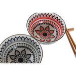 Set de sushi DKD Home Decor 30 x 21 x 7 cm Multicouleur Mandala Grès Oriental (6 Pièces)