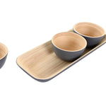 Bowl DKD Home Decor 32 x 12,7 x 3,5 cm (3 Pieces)