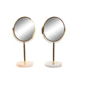 Mirror DKD Home Decor 18 x 13 x 35 cm Grey Beige Golden Metal White Resin Light grey (2 Units)