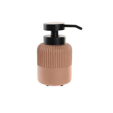 Soap Dispenser DKD Home Decor Black Cement Terracotta polypropylene 7 x 7 x 16 cm