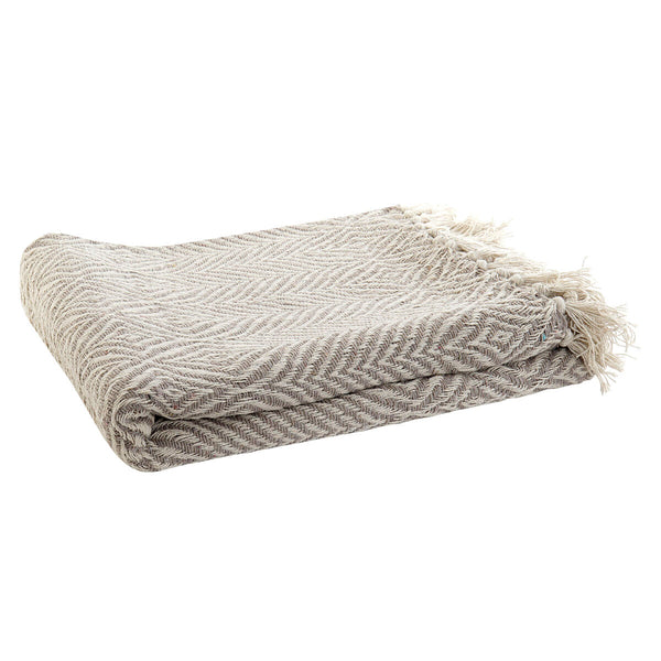 Blanket DKD Home Decor 130 x 170 x 0,5 cm Beige