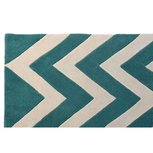 Tappeto DKD Home Decor 160 x 230 x 2 cm Poliestere Zig zag Bicolore