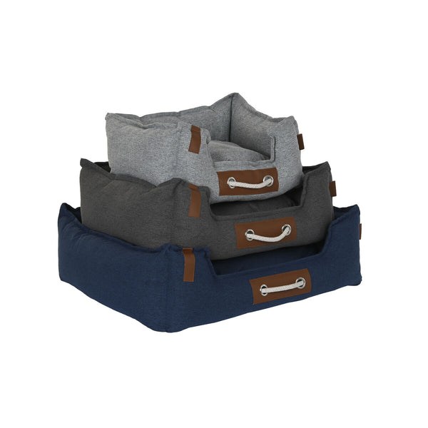 Pet bed DKD Home Decor Navy Blue Light grey Dark grey 68 x 59 x 20 cm