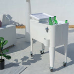 Portable Fridge Fresh White Metal 74 x 43 x 80 cm