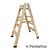 4-step folding ladder Plabell Wood 114 x 31/48 cm