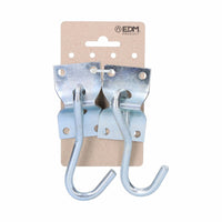 Holder EDM Hook for hanging up Hammock Silver 70 x 45 mm (2 Units)