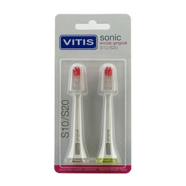 "Vitis Sonic Recambio Cabezal Encías Gingival Cepillo S10-S20 2uds"