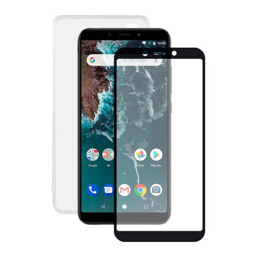 Tempered Glass Mobile Screen Protector + Mobile Case Xiaomi Mi A2 Contact