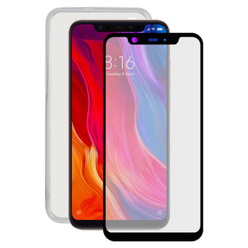 Tempered Glass Mobile Screen Protector + Mobile Case Xiaomi Mi 8 Contact