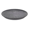 Flat plate Stoneware Lotus Porcelain Black (ø 23 x 2,5 cm)