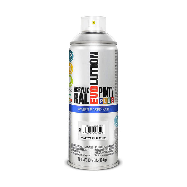 Varnish Spray Pintyplus Evolution M199 Matt Water based 400 ml Colourless