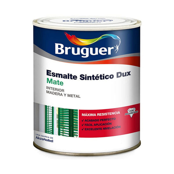 Synthetic enamel paint Bruguer Dux Black 750 ml Matt