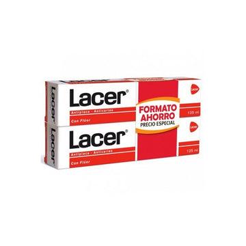 "Lacer Pasta Dentifricia Anti Piatto Anticarie 2x125ml"