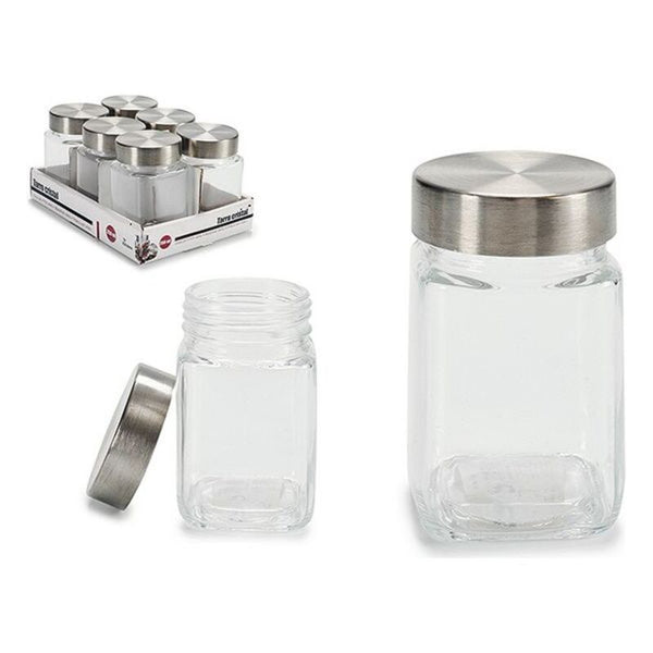 Glass Jar Vivalto Transparent (250 ml) (7 x 11 x 7 cm) (6,5 x 11 x 6,5 cm) (7,5 x 11 x 7,5 cm)