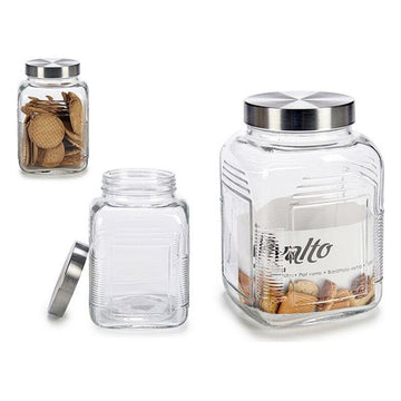 Glass Jar Vivalto (2000 ml) (2L) (13 x 19 x 13 cm) (13 x 18,5 x 13 cm)