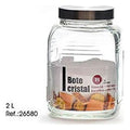 Glass Jar Vivalto (2000 ml) (2L) (13 x 19 x 13 cm) (13 x 18,5 x 13 cm)