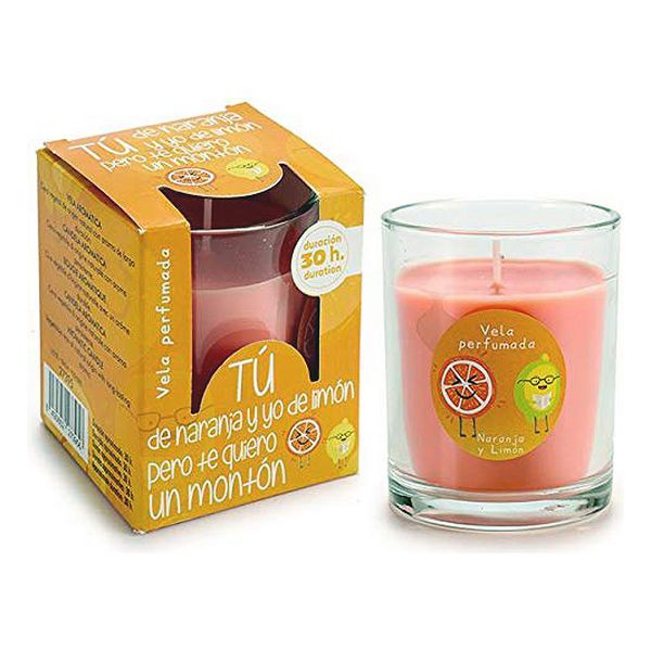 Scented Candle Orange Lemon Crystal Glass