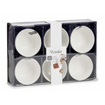 Set de Bols Porcelaine Blanc 150 ml 6 Pièces 11 x 5,5 x 11 cm