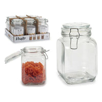 Glass Jar Vivalto Transparent (1,2L) (11 x 17,5 x 11 cm) (11 x 17 x 11 cm)