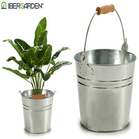 Bucket Small Silver Zinc (22 x 17,5 x 22,5 cm)