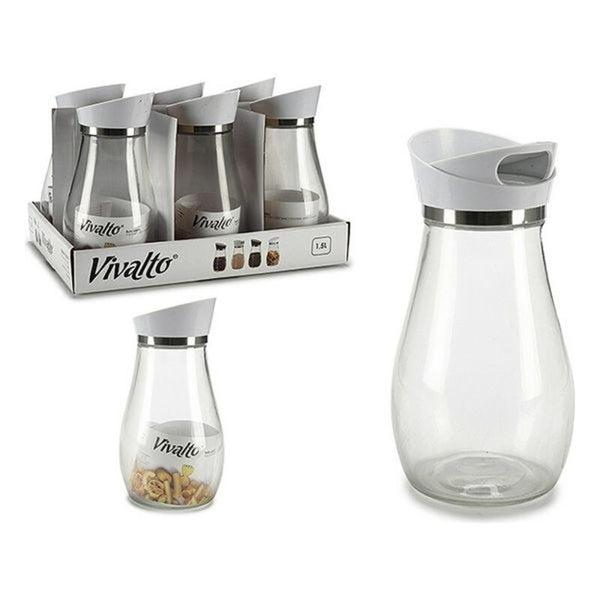 Glass Jar Vivalto (1500 ml) (12 x 24,5 x 12 cm)