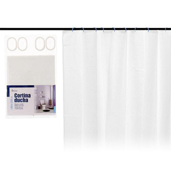 Shower Curtain White (180 x 180 cm) (2 x 34,5 x 21,5 cm) (2 x 34,5 x 22 cm)