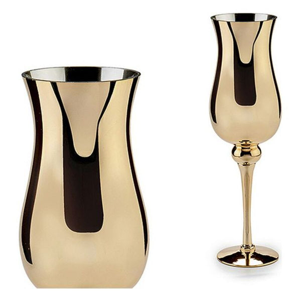 Candleholder Crystal Gold