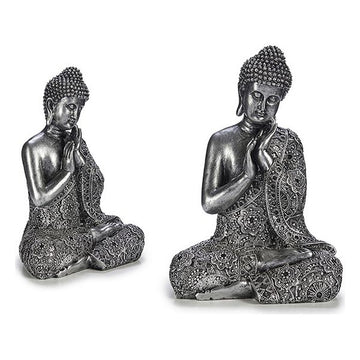 Garden statues Silver Resin Silver (18 x 33 x 22 cm)