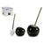 Toilet Brush Ceramic Silver Stainless steel 15 x 33,5 x 15 cm