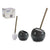 Toilet Brush Ceramic Silver Stainless steel 15 x 33,5 x 15 cm