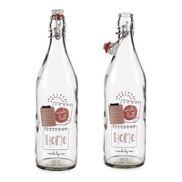 Bottle Home Transparent Metal Plastic Glass (1000 ml)