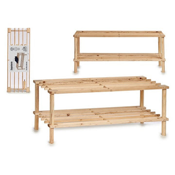 Shoe Rack Wood Natural (26,5 x 29,5 x 74 cm)