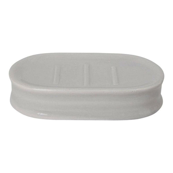 Bath Set 89457 Waves Ceramic Grey Metal (3 pcs)