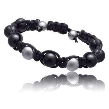 Ladies'Bracelet Time Force TJ1034B01N Black Silver Textile (27 cm)