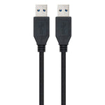 USB 3.0 A to USB A Cable NANOCABLE 10.01.1002BK Black