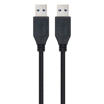 USB 3.0 A to USB A Cable NANOCABLE 10.01.1002BK Black