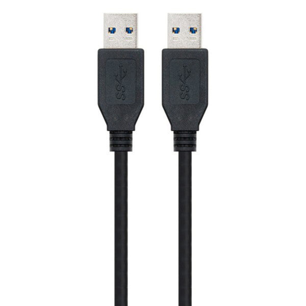 USB 3.0 A to USB A Cable NANOCABLE 10.01.1002BK Black