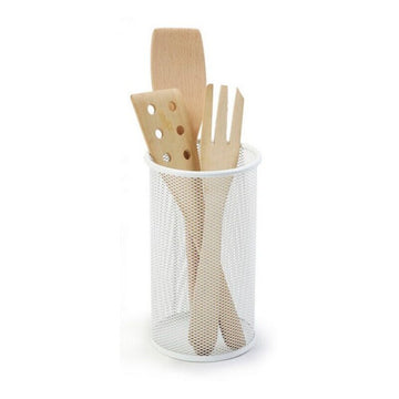 Pot for Kitchen Utensils Confortime White (ø 12 x 20 cm)