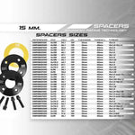 Separator set OMP OMPS08161501 4x108 57,1 M14 x 1,50 15 mm